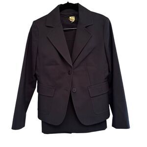 Talbots two piece skirt black suit- size 4 / 6p